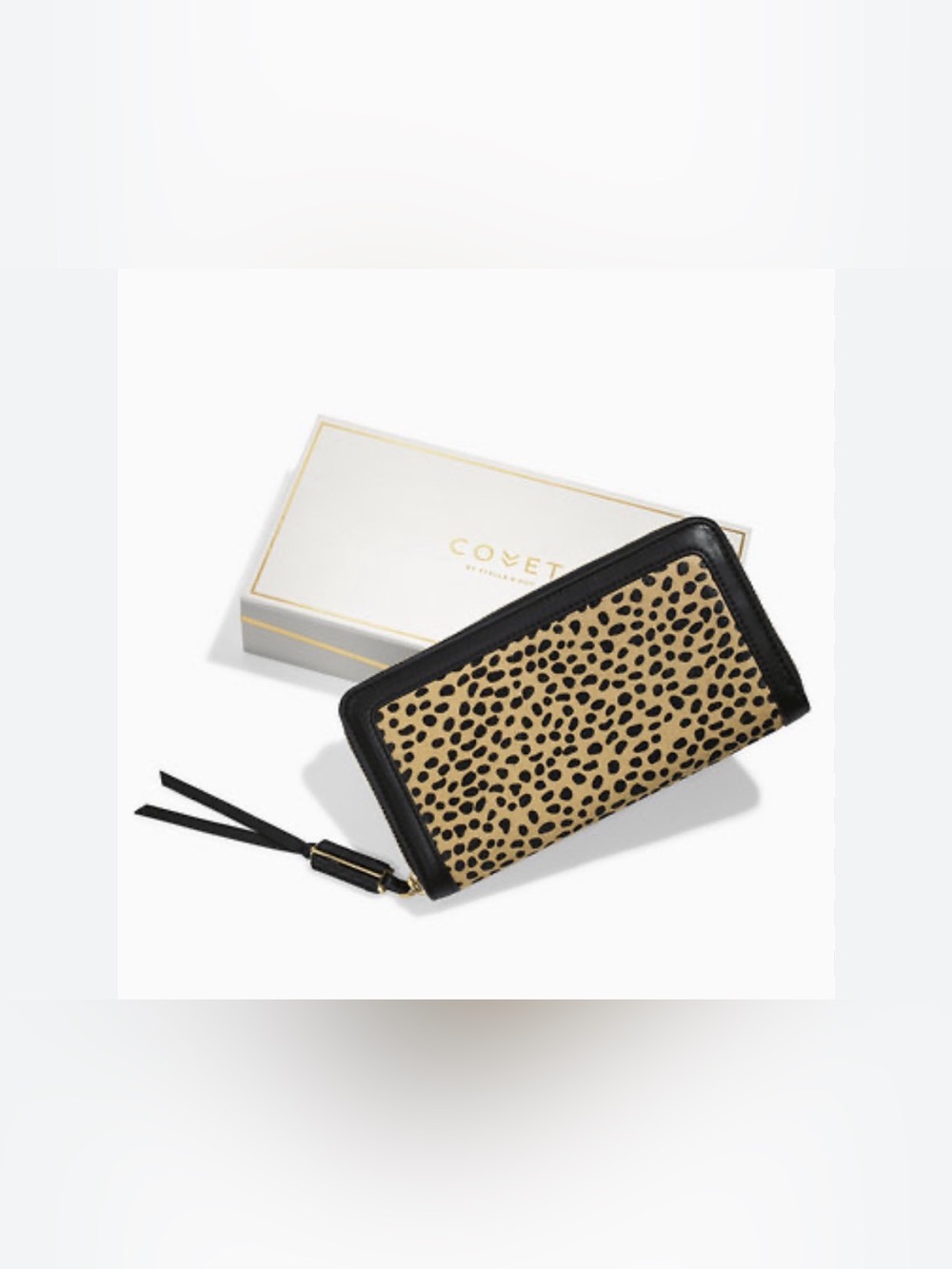 Stella & Dot Covet Mercer Wallet-Leopard Brand New In Original Box-Retail $128